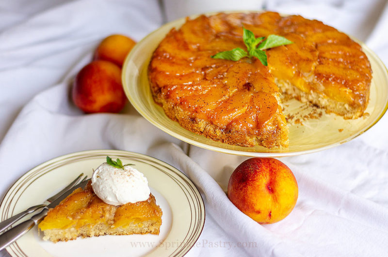 Upside Down Peach Cake