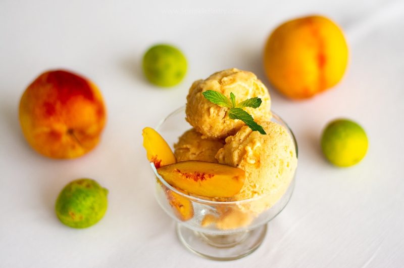 Peach And Lime Frozen Yogurt